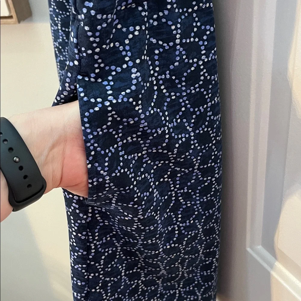 Talbots Dark Blue Sleeveless Geometric Dress - Picture 6 of 6